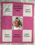 Custom Blue Baby Blanket