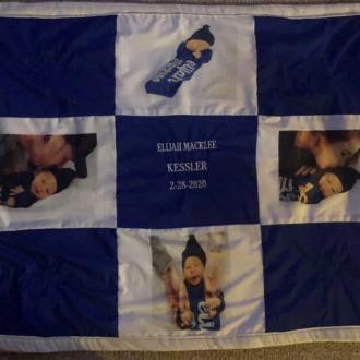 Custom Blue Baby Blanket