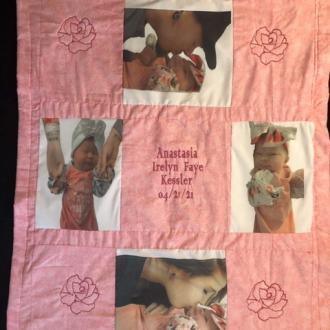 Custom Blue Baby Blanket